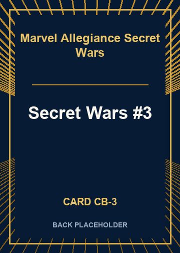 Secret Wars #3 back card image