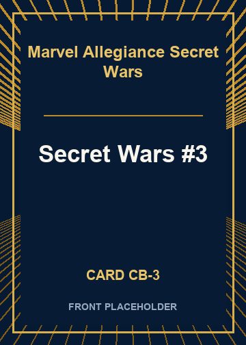 Secret Wars #3 front card image