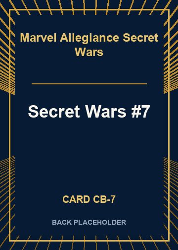 Secret Wars #7 back card image