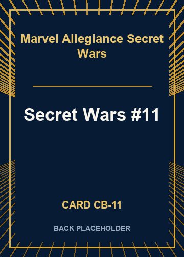 Secret Wars #11 back card image