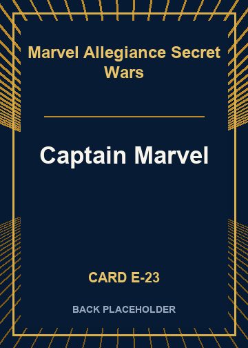 Captain Marvel back card image
