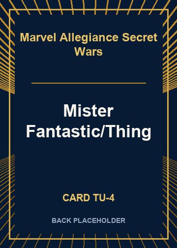 Mister Fantastic/Thing back card image