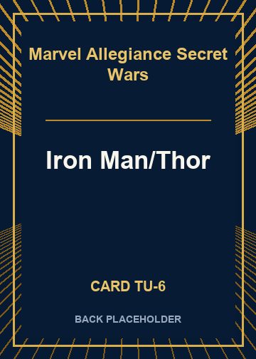 Iron Man/Thor back card image