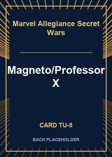 Magneto/Professor X back card image