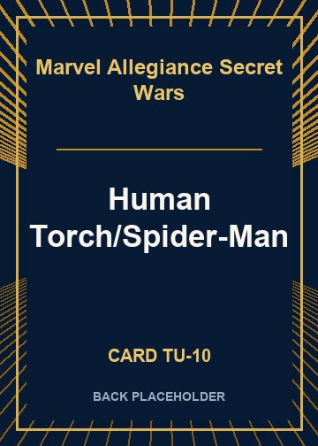 Human Torch/Spider-Man back card image