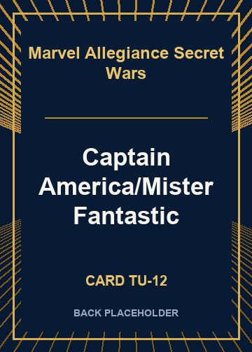 Captain America/Mister Fantastic back card image
