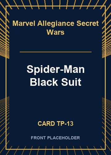 Spider-Man Black Suit front card image