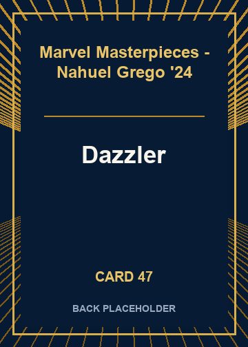 Dazzler back card image