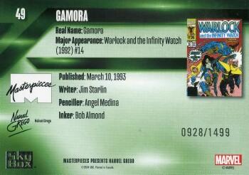 Gamora back card image