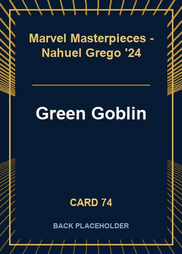 Green Goblin back card image