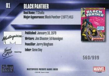 Black Panther back card image