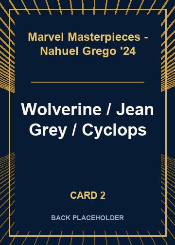 Wolverine / Jean Grey / Cyclops back card image