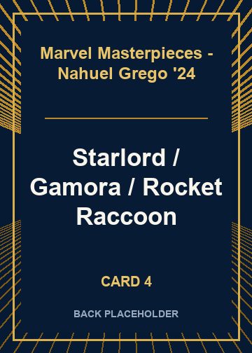 Starlord / Gamora / Rocket Raccoon back card image