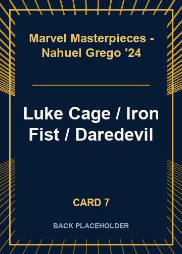 Luke Cage / Iron Fist / Daredevil back card image