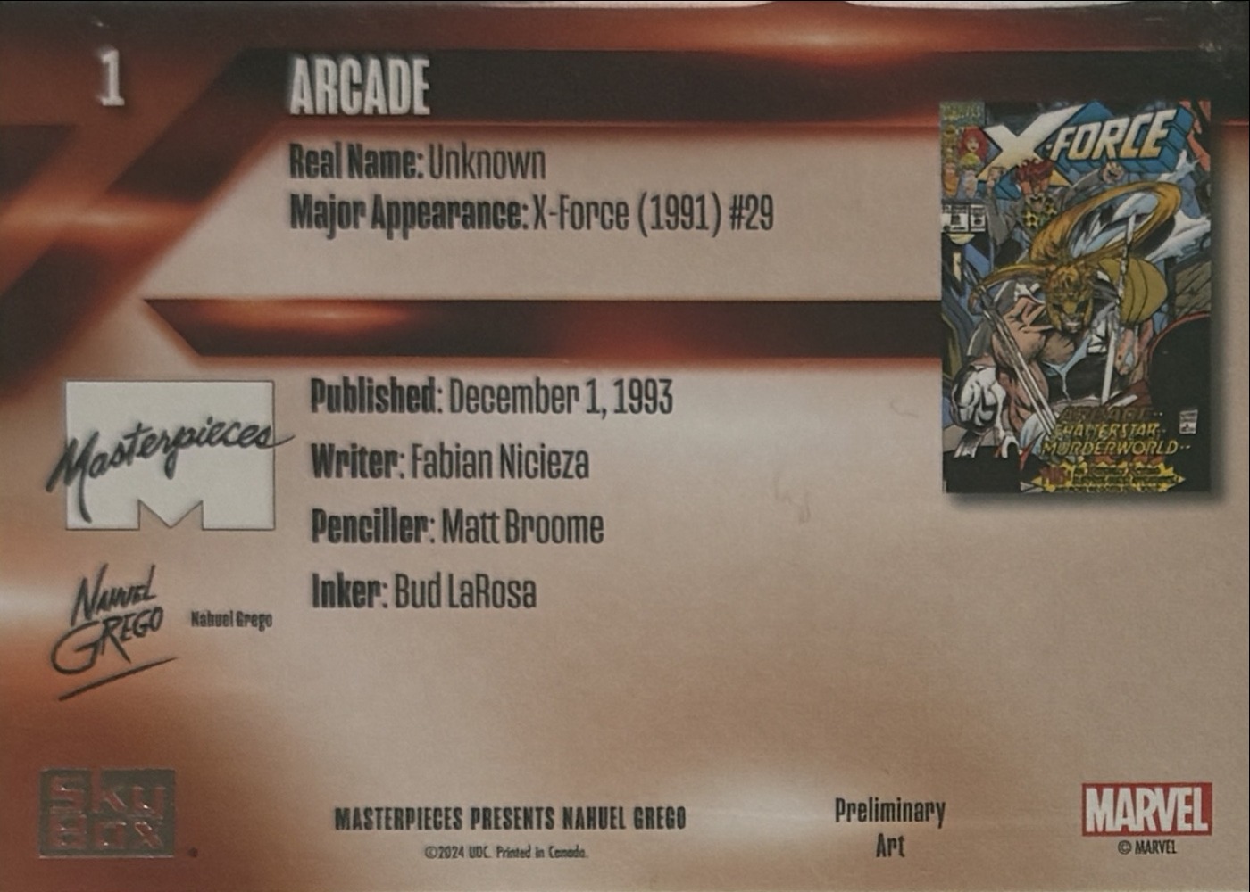 Arcade back card image
