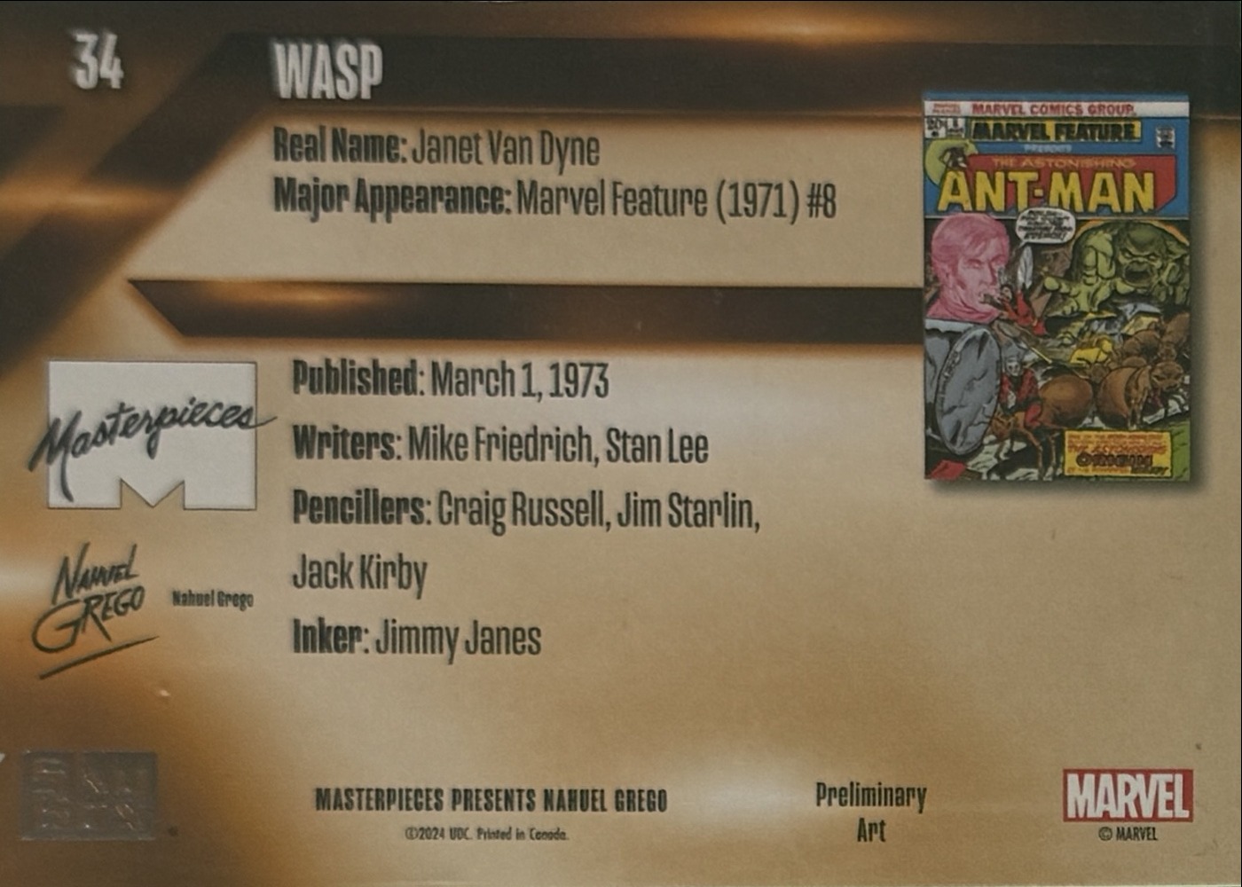 Wasp back card image