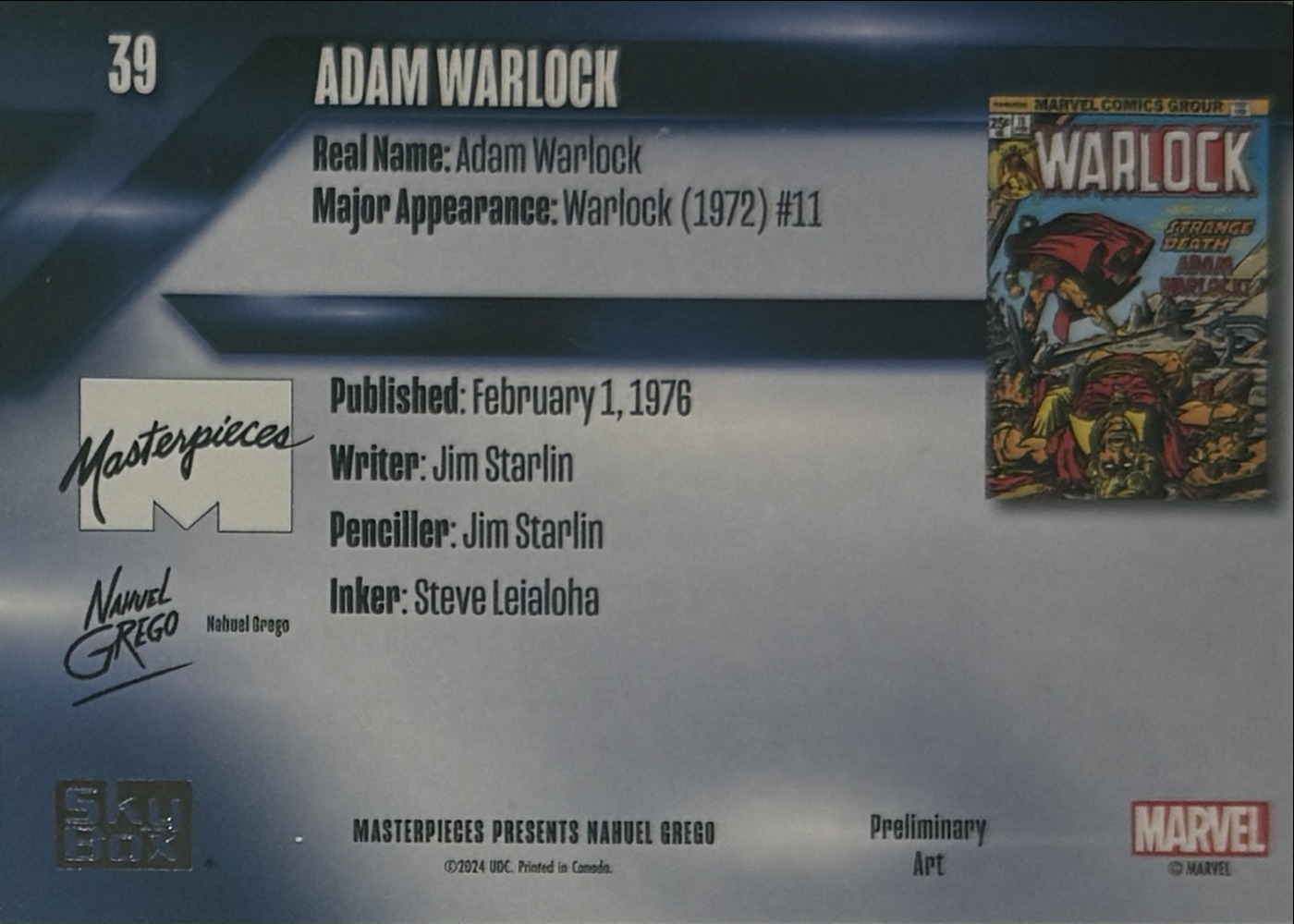 Adam Warlock back card image