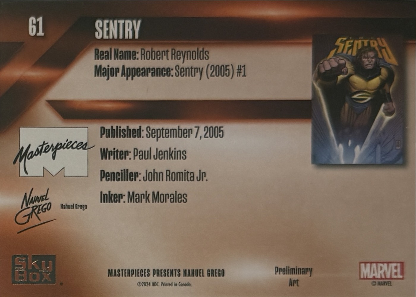 Sentry back card image