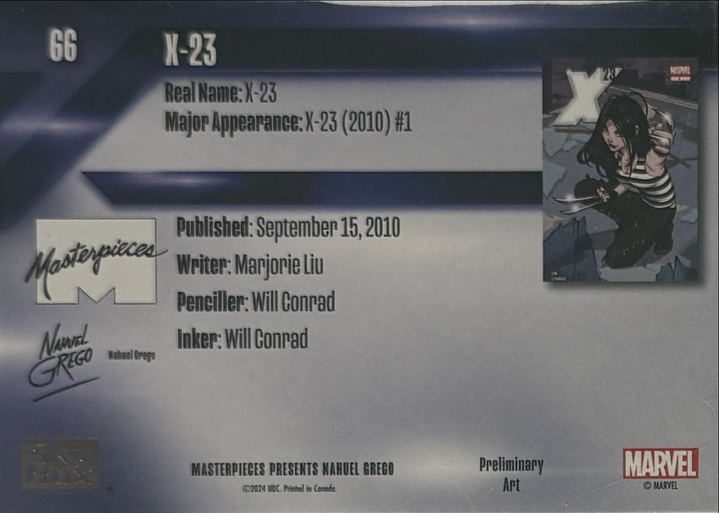 X-23 back card image