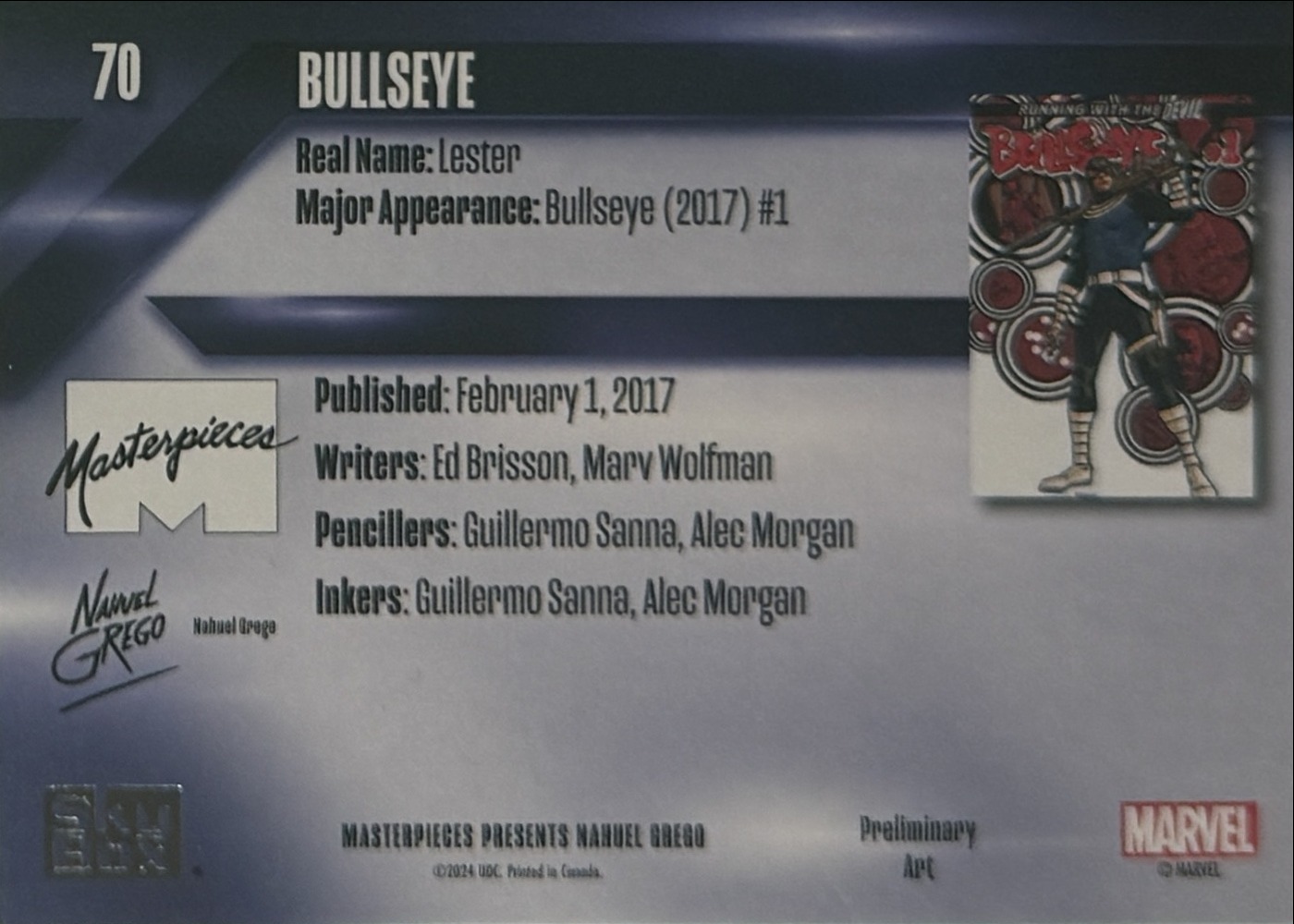 Bullseye back card image