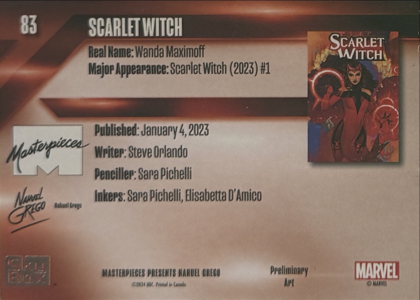 Scarlet Witch back card image