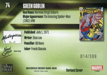 Green Goblin back card image