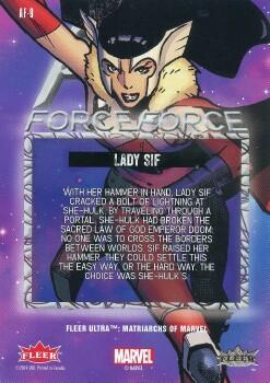 Lady Sif back card image