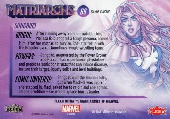 Songbird back card image