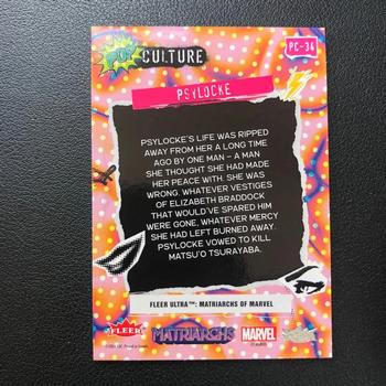 Psylocke Orange back card image