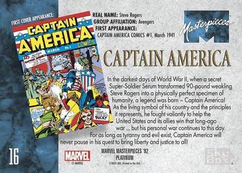Captain America back artwork