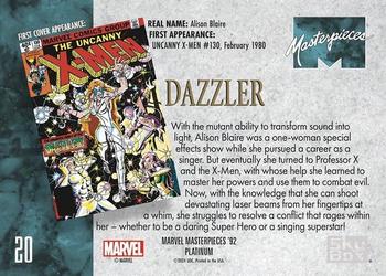 Dazzler back artwork