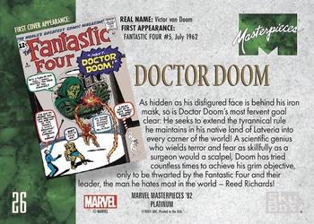 Doctor Doom back artwork