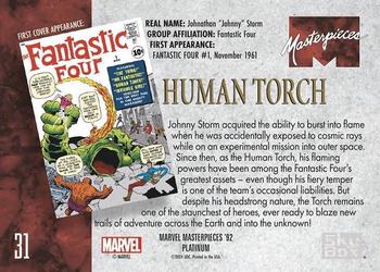 Human Torch back artwork