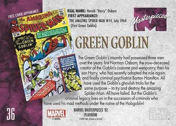 Green Goblin back artwork