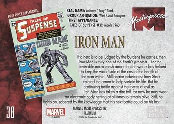 Iron Man back card image