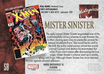 Mister Sinister back card image