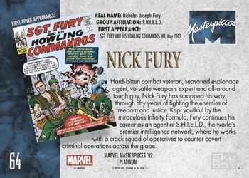 Nick Fury back card image
