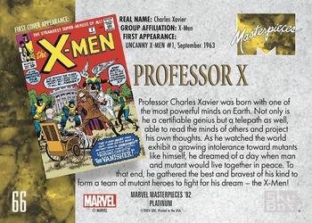Professor X back card image