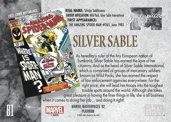 Silver Sable back card image