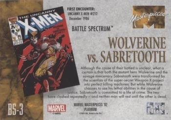 Wolverine vs. Sabretooth back card image