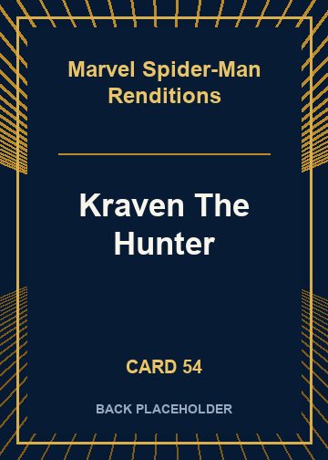 Kraven The Hunter back card image