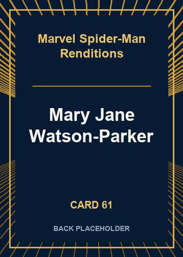 Mary Jane Watson-Parker back card image