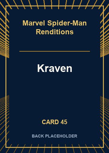 Kraven back card image