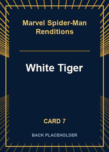 White Tiger back card image