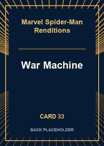 War Machine back card image