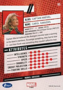 Captain Marvel back card image