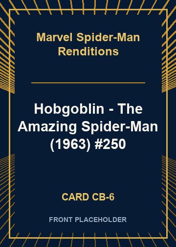 Hobgoblin - The Amazing Spider-Man (1963) #250 card thumbnail