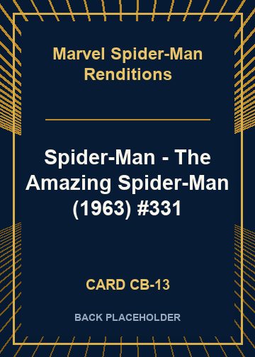 Spider-Man - The Amazing Spider-Man (1963) #331 back card image