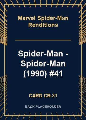 Spider-Man - Spider-Man (1990) #41 back card image