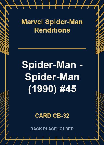 Spider-Man - Spider-Man (1990) #45 back card image